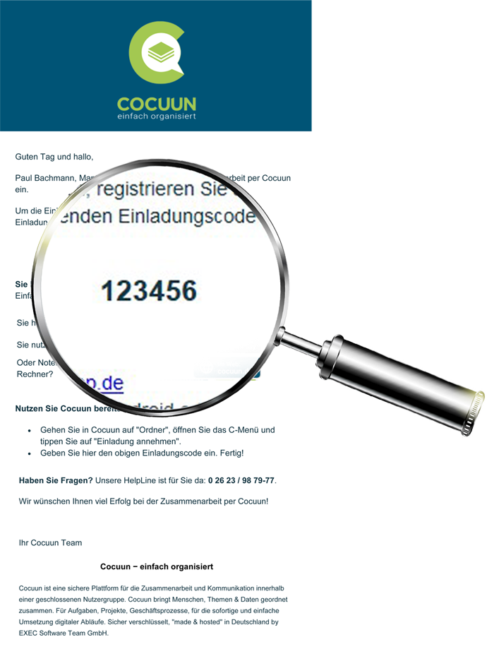 Sicherer Zugang Cocuun